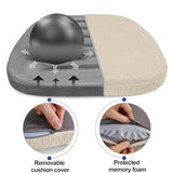 BUYUE Luxury 100% Pure Memory Foam Chair Cushion 1 Pack, Jacquard 16" U-Shape Comfortable Dining Chair Pad, (1 Piece, Beige)