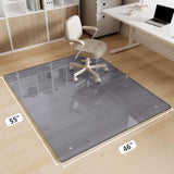 Glass Floor Mat with Round Corner and Polished Edge for Smooth Glide, Office Chair Mat for Carpet, Hardwood Floor