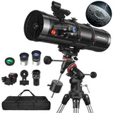 MEEZAA 150EQ Newtonian Reflector Telescope for Adults with Equatorial Mount