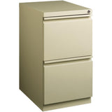 Pemberly Row 2 Drawers 27.75" Vertical Beige Metal Filing Cabinet Lockable Pre-Assembled Stationary Letter Size for Home