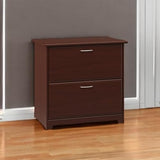 Bush Home Cabot 2 Drawer Lateral File Cabinet in Harvest Cherry, Home Office Chest for Letter