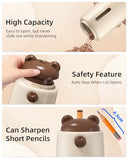 Fully Automatic Pencil Sharpener, Electric Pencil Sharpener for Kids, Auto in & Out, Rechargeable Pencil
