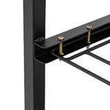 2 Tiers Rolling File Cart, 4 Compartments Mobile Hanging File Cabinet with Pull-Out Drawer