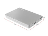 Flex 2TB Portable External Hard Drive USB-C USB 3.0, Silver for PC, Mac, & Tablet - HDTX120XSCAA TOSHIBA