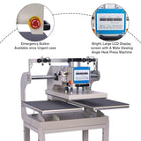 16x24 Pneumatic Heat Press Machine withSliding Dual Platen for T Shirts