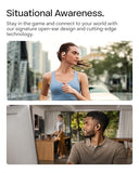 Open-Ear Headphones, True Wireless Bluetooth Earphones with Microphone, Earhook Earbuds with 48 Hours, Black SHOKZ