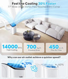 14,000 BTU Portable Air Conditioner with WiFi & Remote Control, Cools Up to 700 Sq.Ft