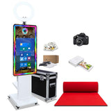 Mirror Photo Booth Machine with 32in Interactive Touch Screen and Flight Case