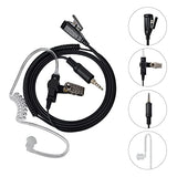 UAYESOK Waterproof Acoustic Tube Walkie Talkie Earpiece with Mic PTT Screw Thread Headset for Yaesu VX-6 VX-6R VX-7R VX-170 FT-270 Standard Horizon HX210 HX400 HX750S HX870 HX890