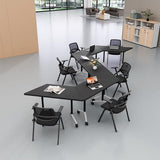Usosidam Folding Conference Room Table with Wheels, Modular Mobile