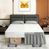 ANARACHON Full Bed Skirt, Elastic Wrap Around Bed Skirt Full Size, Bed Skirts for Adjustable Bed, Easy Fit with 18" Drop Length Tailored Drop Dust Ruffle (Grey)