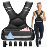 PJ PINJIAN Adjustable Weighted Vest 12-18 lbs for Men and Women - Unisex Weight Vest for Workout, Running, Rucking, Strength Training - Durable & Breathable Body Weight Vest for Home Gym, CrossFit Murph