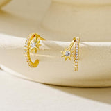YOIHUR Gold Studs Earrings for Women Dainty Cubic Zirconia Flat Back Earrings 14K Plated Hypoallergenic Lightweight Minimalist Gold Earrings Jewelry Gifts for Women