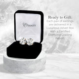 Certified .25-4.0 Carat Lab Grown Diamond Earrings in 14K Gold