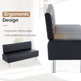 OmySalon Waiting Room Bench with Back, 58.6’’ Office Guest Chair Upholstered Reception Seating,
