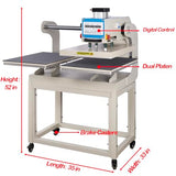 WUMSTOT 16x24 Pneumatic Dual Heat Press Machine