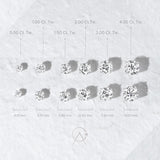 Carbon Atelier IGI Certified 2 Carat Lab Grown Diamond Round Stud Earrings for Women in 14K White Gold (D-E-F, VS1-VS2, 2.00 cttw) 4-Prong Brilliant Cut Diamond Push Back Studs