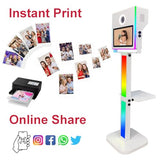 Photo Booth with Printer Included, Portable Mirror Photo Booth 15.6" Touch Screen