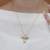 Infinity Cross Diamond Pendant Necklace for Women & Men