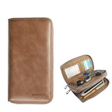 Multi-function Car Key Case Men's Multi-card Mobile Phone Card Wallet All-in- Long Leather Large-capacity Clutch