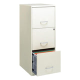 Scranton & Co 18" Deep 3 Drawer Metal Vertical Filing Cabinet