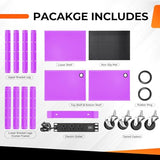 Auto Dynasty Height Adjustable AV Presentation Cart with Power Strip
