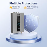 Tankless Water Heater, Novieex On Demand Water Heater Propane Gas, Up to 3.6 GPM, 86,000 BTU Instant Hot Water Heater with LED Display, Indoor Installation, 2-3 Point Use for Family Bathroom Kitchen
