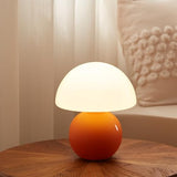 Mushroom Lamp Table Lamp for Bedroom, Desk Bedside Small Lamps for Living Room Night Stands (Orange)