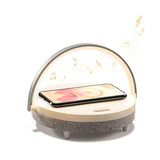 EZVALO Gifts for Women, 4-in-1 Bluetooth Speaker, Bedside Lamp with Wireless Charger, Dimmable Night Light and Phone Holder