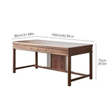SONGCHAO Corner Desk Black Walnut Chinese Style Home Study Desk