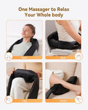 Shiatsu Neck and Back Massager with Heat, Neck and Shoulder Massager, 4D Deep Tissue Kneading Massage for Leg, Full Body Muscle Pain Relief, Ergonomic Design, Ideal Gifts for Women Men, Not Cordless
