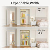 VIPEK X1 Expandable Clothes Rack Heavy Duty Adjustable from 2' to 3'5" with Adjustable Shelves and Hanger Rods, Gold