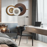 Anmotpe 27x16 Inch Large Decorative Wall Clock - Wood & Metal Mid Century Modern Clock Non-Ticking Silent Battery Operated for Living Room, Bedroom, Kitchen, Office, Home