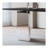 zhongxlla Standing Desk, Modern Home Office Desk with Outlets, Stainless
