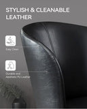 BedsPick Dining Chairs Set of 6 - PU Leather Kitchen Chairs with Metal Legs