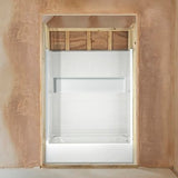 WOODBRIDGE 60” x 32” Four-Piece Direct-to-Stud Alcove Tub Surround with Right-Drain Hole Soaking Bathtub Combo in White