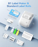 NIIMBOT B1 Label Maker Machine, Thermal Label Printer Easy to Use for Office, Home, Business, Came with 1 Roll White Label(Grey)
