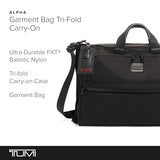 TUMI - Alpha Tri-Fold Garment Bag Carry-On - Dress or Suit Bag for Men and Women - Midnight Black