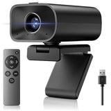 Ynoonvon Webcam with 5W Speaker and Microphones for PC,Computer USB Camera 5X Digital Zoom ePTZ 1080P Webcam with Privacy Cover & Remote