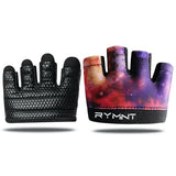 RYMNT Minimal Workout Gloves, Micro Weight Lifting Gloves Grip Pads with Full Palm Protection & Extra Grip, GalaxyPL-Small