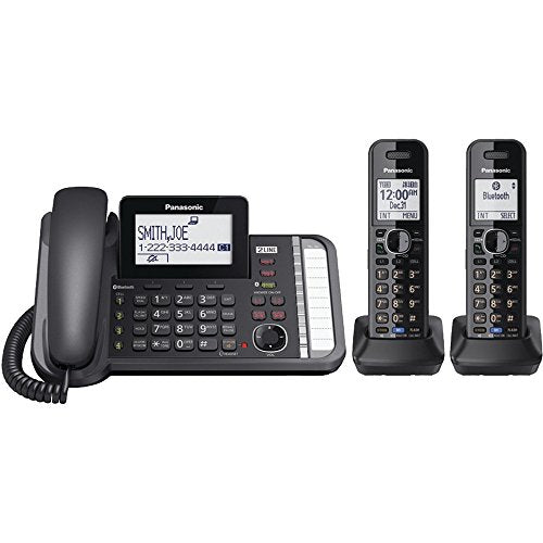 2-Line Corded/Cordless Phone System with 2 Handsets - Answering Machin ...