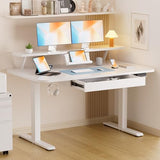 Electric Standing Desk with Drawers, 48 x 24 Inches Height Adjustable Computer Desk with Monitor Stand,