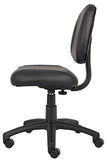 Boss Office Products Posture Task Chair Without Arms in Black, Low-Back (B305)