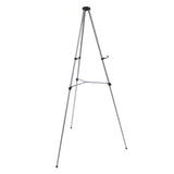 Lightweight Aluminum Telescoping Display Easel, 70 Inches, Silver