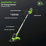 Greenworks 40V Cordless String Trimmer + Leaf Blower Combo Kit, 2.0Ah Battery and Charger Included