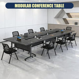 Yauehui Folding Conference Room Tables with Wheels,10-Pack Flip Top