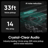 Connect - AI Conference Room System with Android OS, Zoom Certified, Dual-4K Cameras, Speaker Tracking, 14-Mic Array