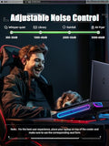 Laptop Cooler Stand with Powerful 4.72 Inch External Turbo Cooling Fan, Fast Cooling Computer 13-17.3in, Button Control, 3 Adjustable Stand