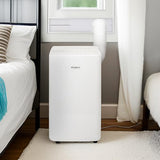 Whirlpool 14,000 BTU Portable Air Conditioner with Dehumidifier for Living Room, Apartment, or Bedroom, 115V, Portable AC for Large Rooms up to 700 Square Feet with Remote, 3 Speeds, and Timer, White