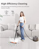 Carpet Steam Cleaner for Home, 293°F 58 PSI Powerful Multipurpose Handheld Steam Mop, 21 Attachments, 50Oz Capacity, Heavy Duty Steamer for Carpets, Floors, Cars, Tiles, Crack Cleaning, Turquoise